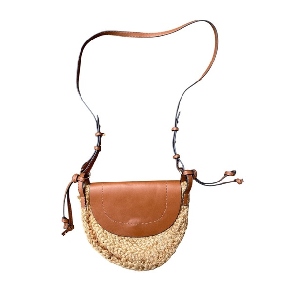 Mango Handbags - Mango Tan and Brown Crossbody Bag with Bohemian Flair